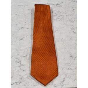 Beau Brummel Men Soho Jacquard Dots 100% Silk‎ Career Office Tie One Size Orange